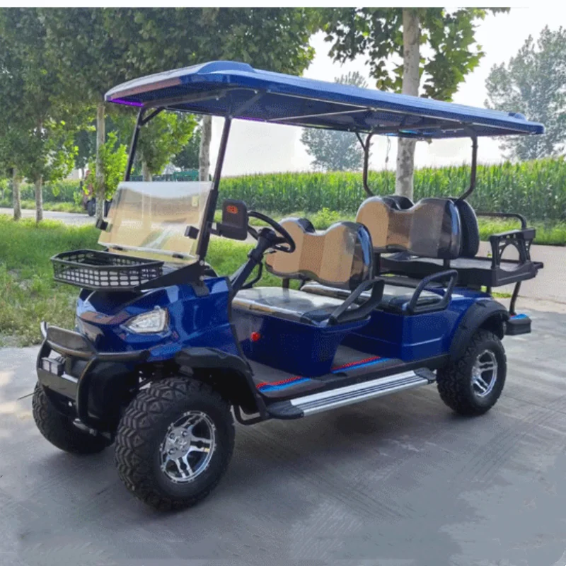 Wholesale New Design Fashion Style 6 Seater Multifunctional Club Electric Golf Cart 5kw 4kw Fast Off-Road Hunting Golf Cart