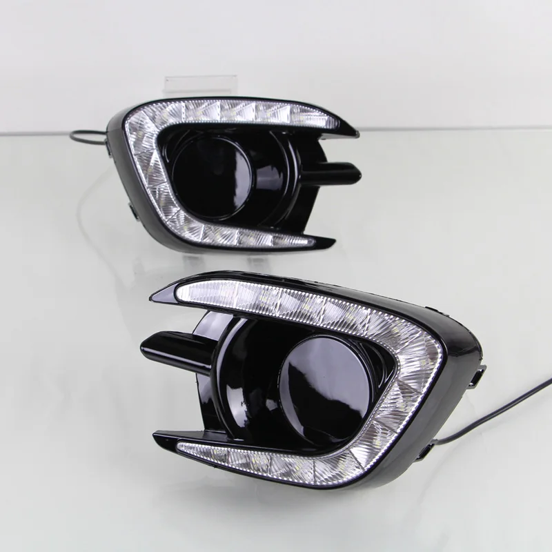 LED Daytime Running Light For Mitsubishi Montero Pajero Sport 2013 2014 2015 Turning Yellow Car Headlight DRL gift for father view 3