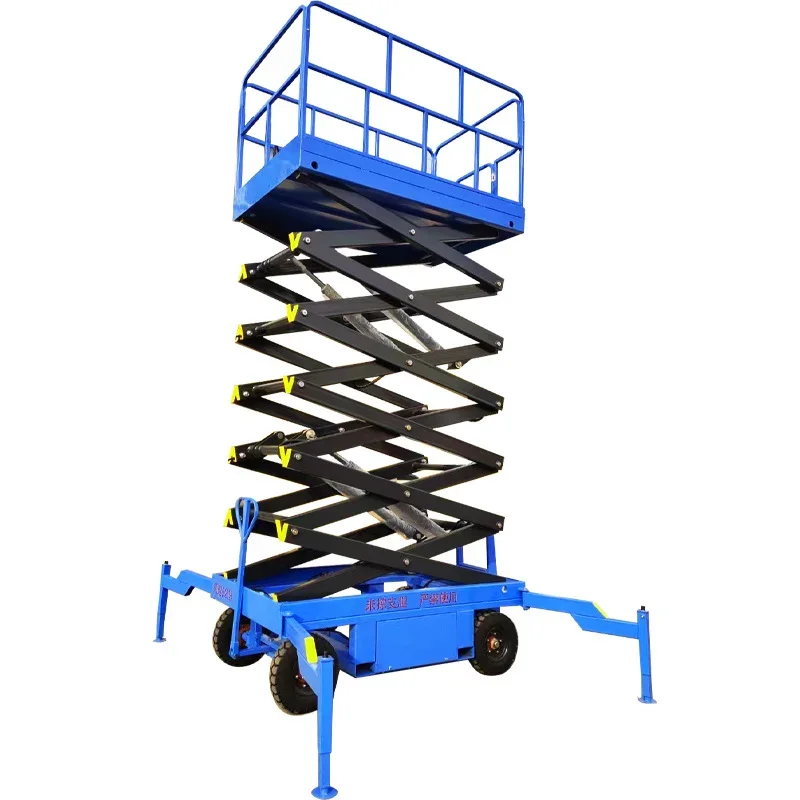 8 Meters, 10 Meters, 12 Meters Mobile High-altitude Work Platform, Electric Lifting Platform Machine, Mobile Scissor Lift