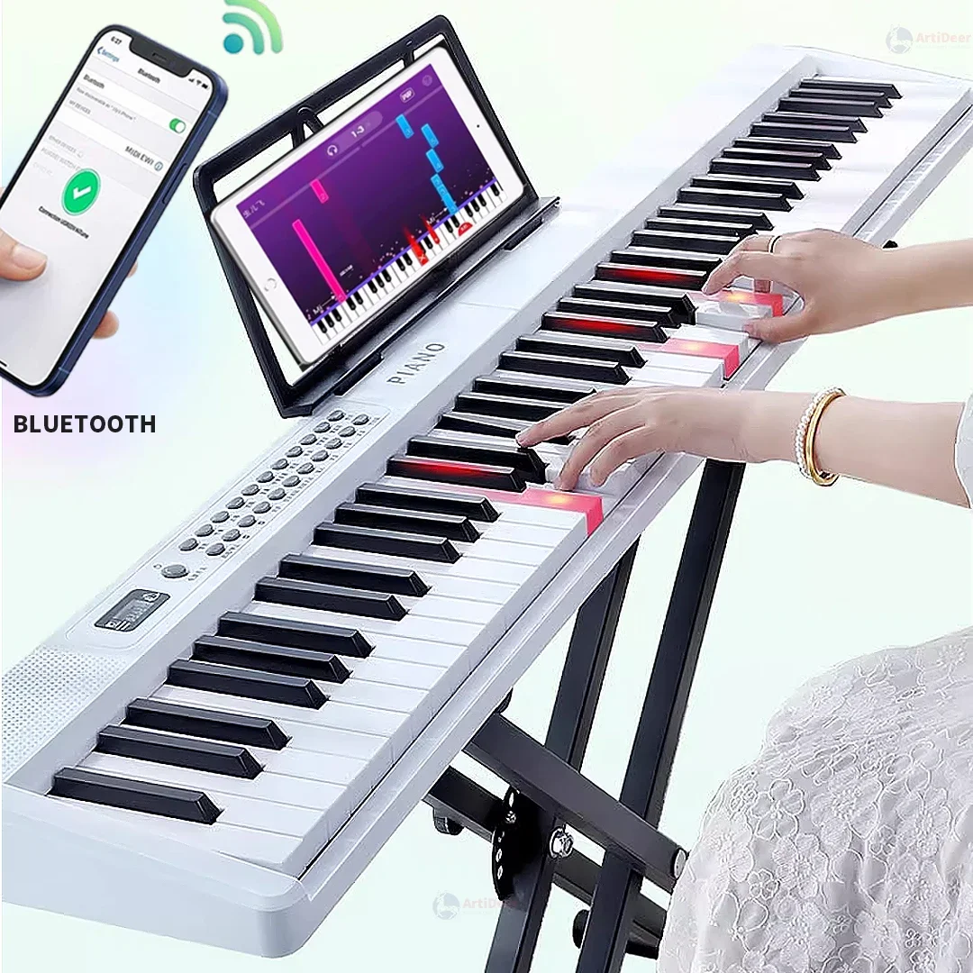 88Keys Fold Piano Digital Midi Musical Keyboard Professional Children's Music Instruments Adult Electronic Portable Synthesizer