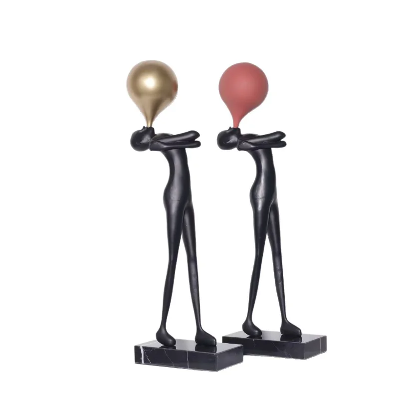 

Abstract figure reading long legs sculpture ornament model room hotel TV cabinet living room porch study iron artwork