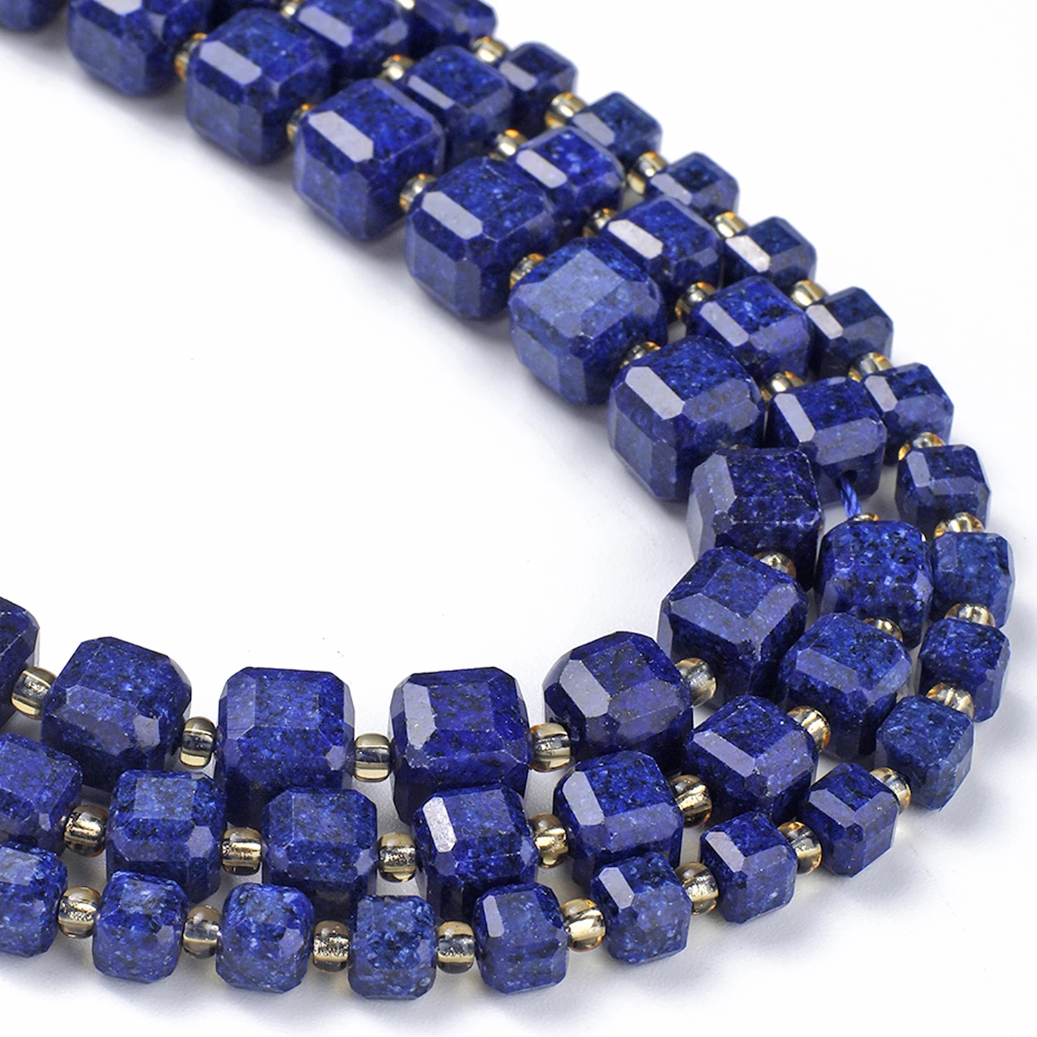 Facettierte Lapislazuli-Steinperlen, modische quadratische Würfelperlen für Schmuckherstellung, DIY-Armband, Ohrringe, Perlenzubehör – Detail 4