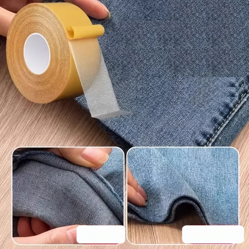 2 Rolls of Strong Adhesive Double-Sided Tape Specifically Designed for Fabric, Free from Seams and Burns image 3