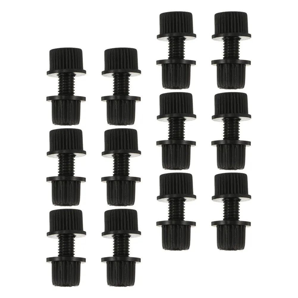 

12Pcs Motorcycle License Plate Screws Black Nylon Stable Secure Fasteners Quick Fix Motorcycle Plates License Plate Screws Black