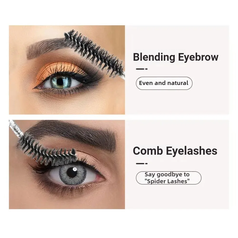 50 Stuks Wegwerp Wimper Extension Borstels Wenkbrauw Wimper Borstel Spoolies Mascara Wands Met Container Case Beauty Makeup Tools