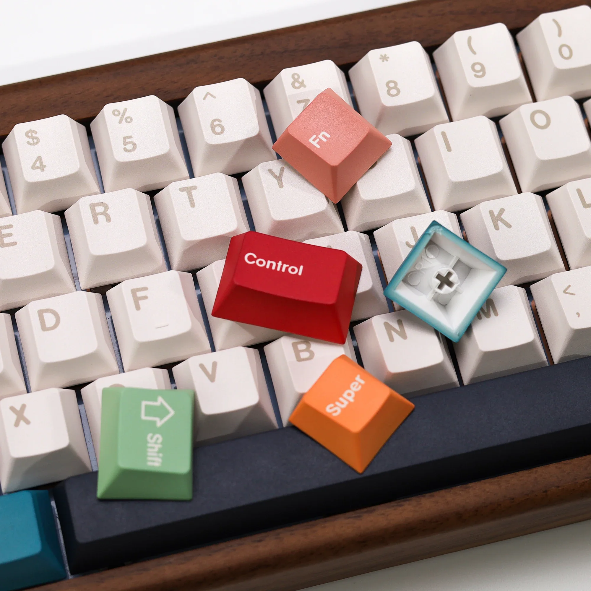 KBDiy GMK Foundation Keycaps PBT Cherry Profile voor mechanisch toetsenbord Keycap 75% aangepaste Retro 143 toetsen Caps voor MX-schakelaars