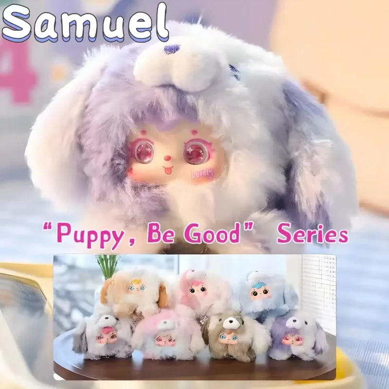 Samuel chiot Be Good Series boîte aveugle vinyle peluche poupée mignon Animal Figure pendentif porte-clés enfants jouets boîte mystère Halloween cadeau