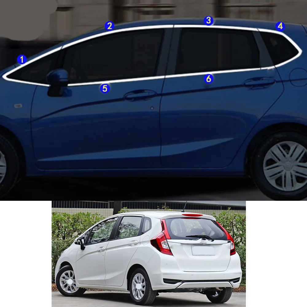 

Для Honda FIT JAZZ 2014 2015 2016 2017 2018 2019 2020 2021 автомобильная наклейка декоративная стойка окна средняя полоса отделка рамка капоты детали