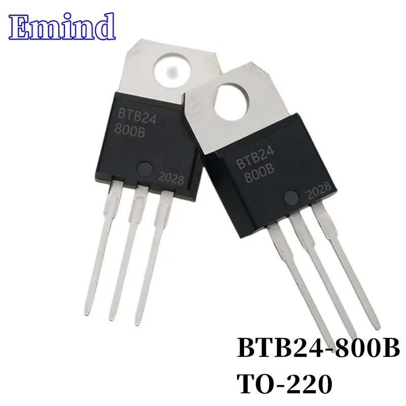 

20/50/100/200/500Pcs BTB24-800B BTB24 Triac 24A/800V TO-220 DIP Thyristor Large Chip