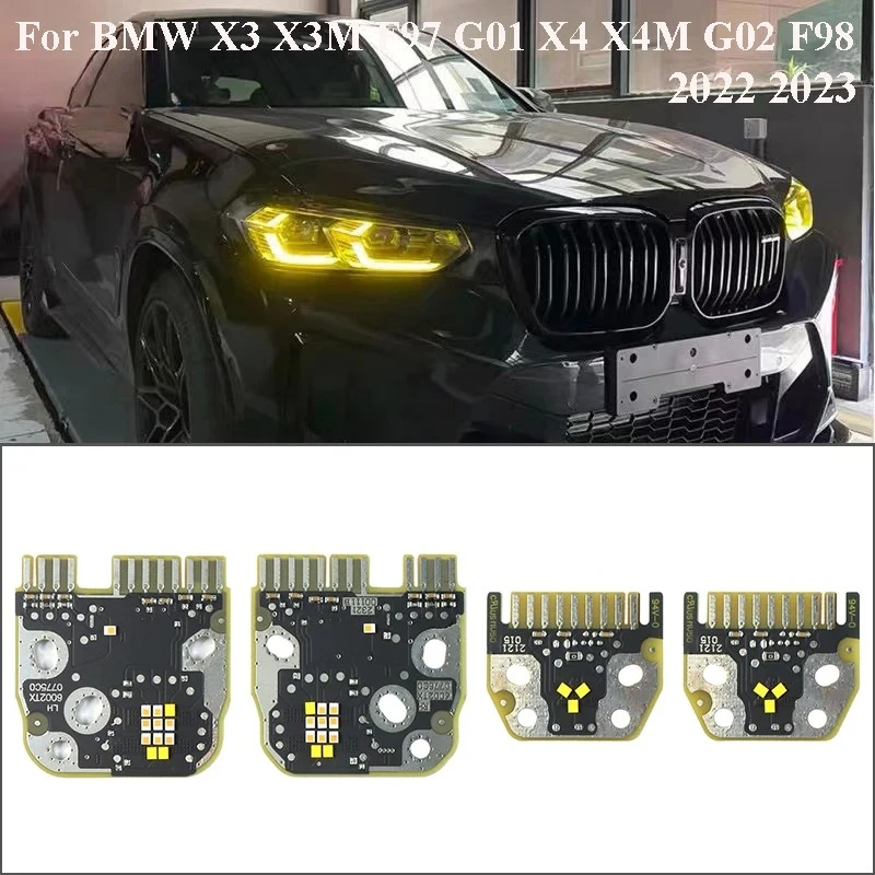 

Angel Eyes DRL Boards For BMW X3 G01 X4 G02 LCI 2023 2022 Lemon Yellow Red Blue Refit LED Headlight Daytime Running Lights Chip