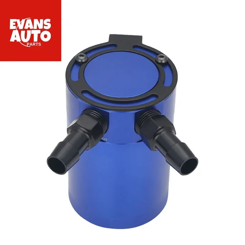 Universal Oil Catch Can Compact Baffled 2-Port Aluminum Reservoir Tank Fuel Tank Parts Two hole breathable