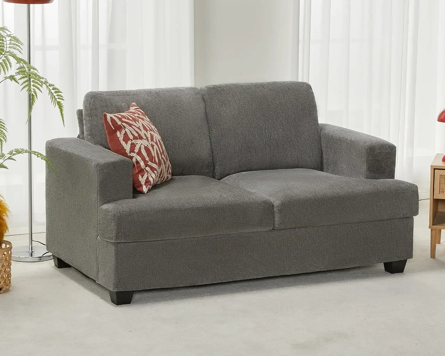 

VanAcc Sofa, Comfy Sofa Couch with Extra Deep Seats, Modern Sofa- Loveseat, Couch for Living Room Apartment Lounge, Grey