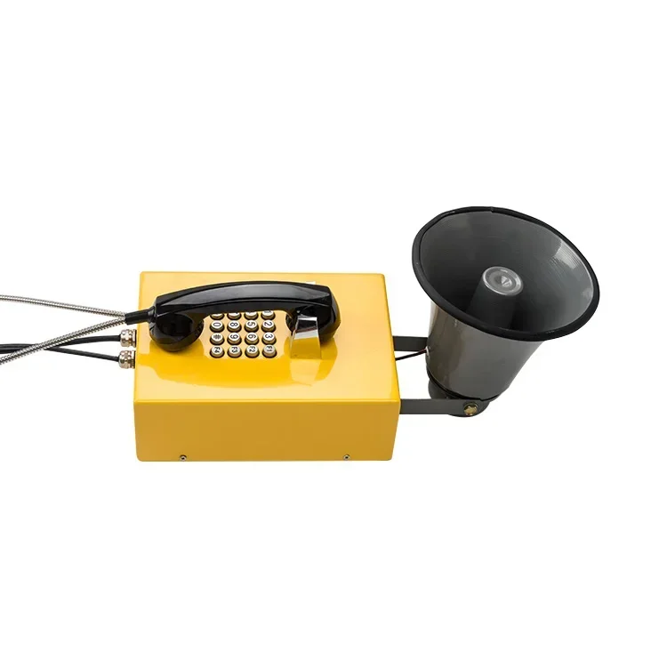 Industrial special telephone public wall-mounted fixed blow-proof IP65 waterproof telephone with horn speaker