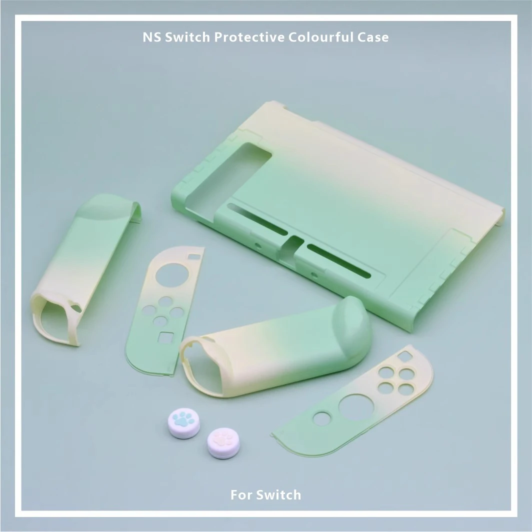 Gradient Yellow Green Protective Shell Joycon Cover Compatible with the Nintendo Switch