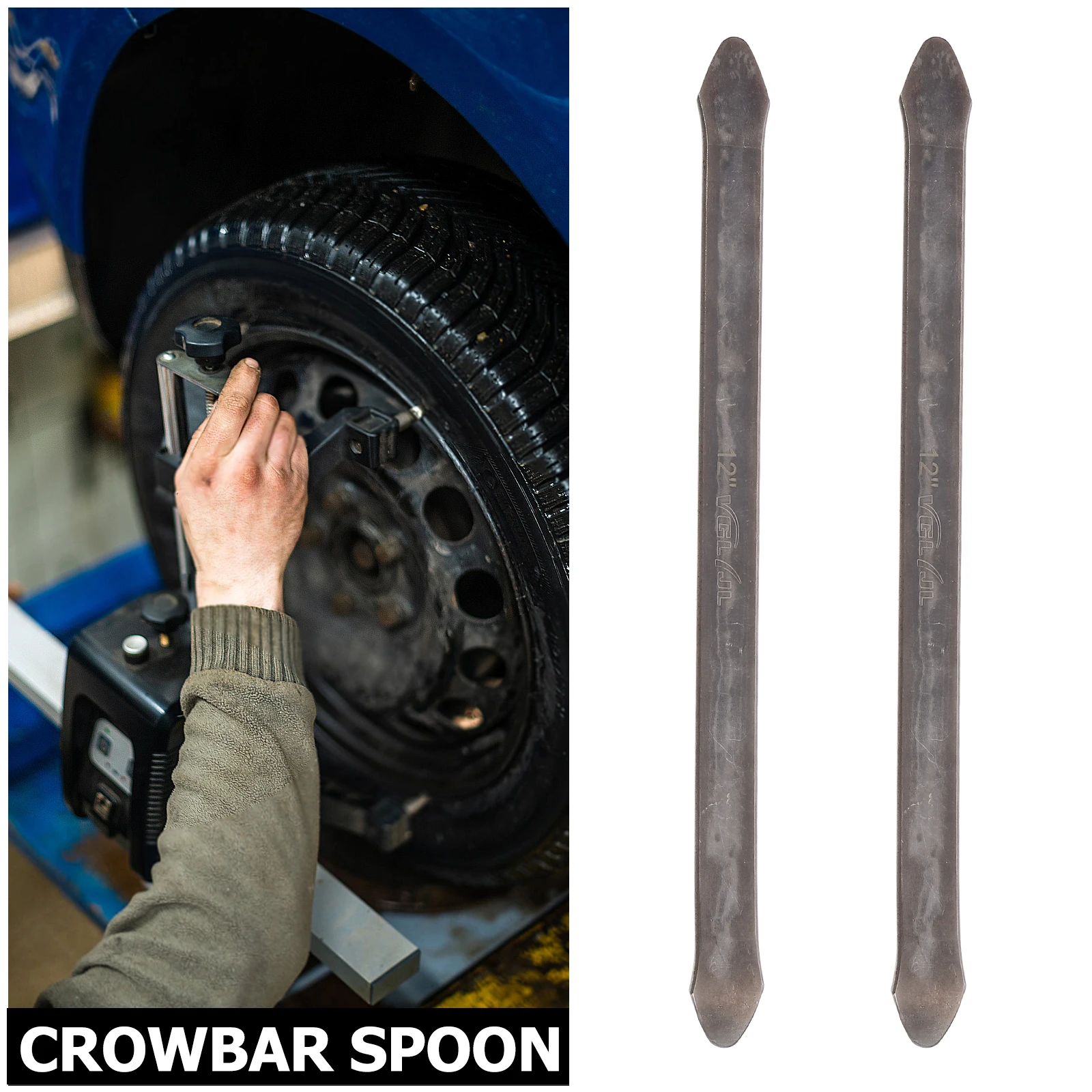 

2Pcs Tire Levers Iron Material Sturdy Versatile Motorcycle Bike Tire Repair Removal Tools Tyre Installations and Removals Tools