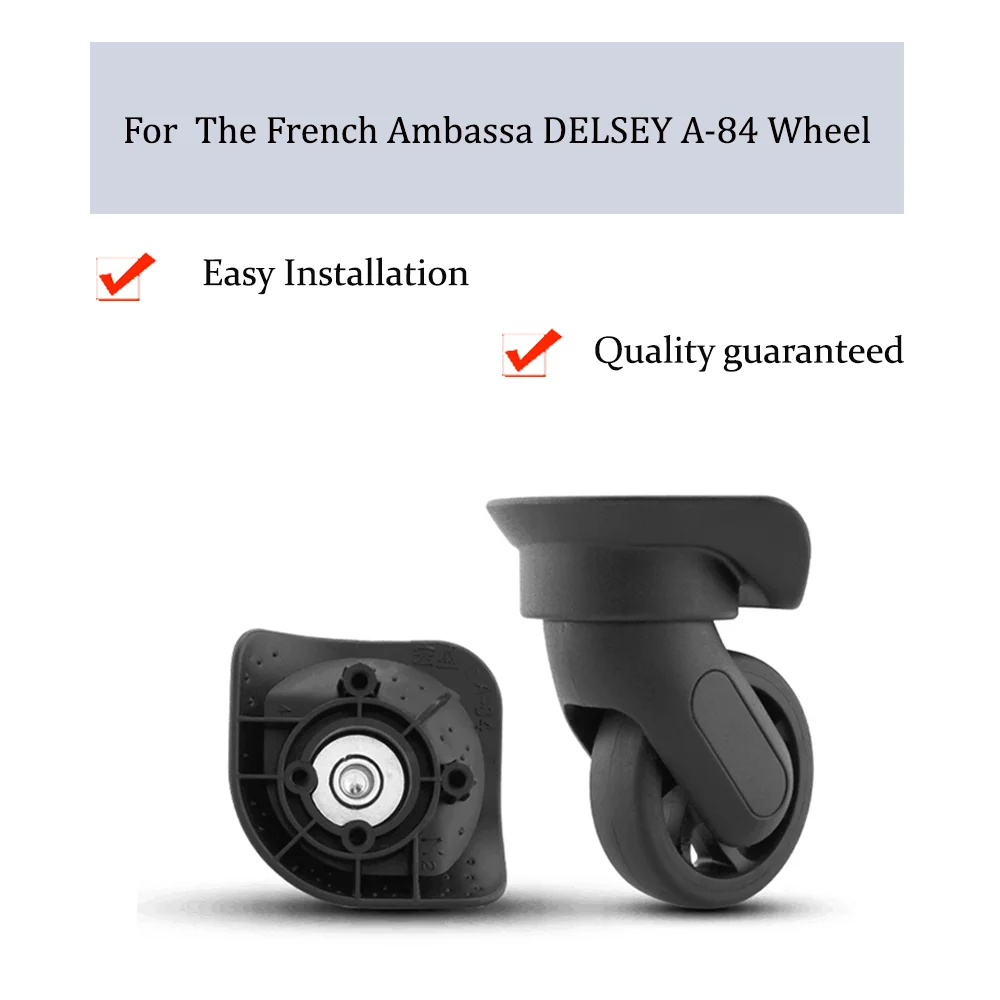 

For The French Ambassa DELSEY A-84 Universal Wheel Replacement Trolley Case Luggage Pulley Silent Smooth Shock Absorbing Wheels