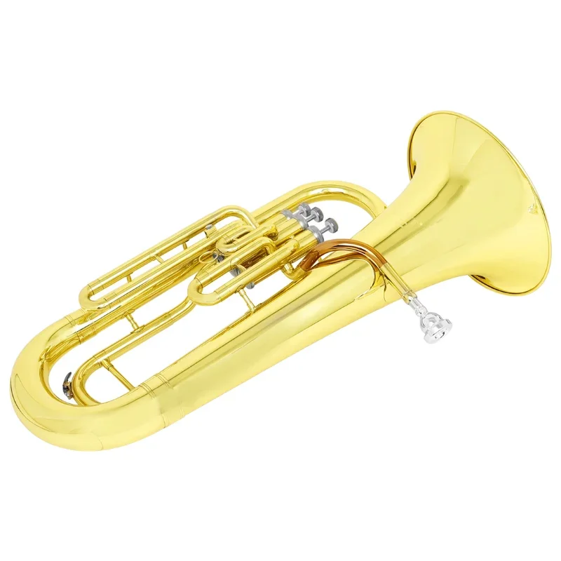 

Phosphorescent upper bass horn in key B flat brass three-key vertical key large horn professional brass instrument