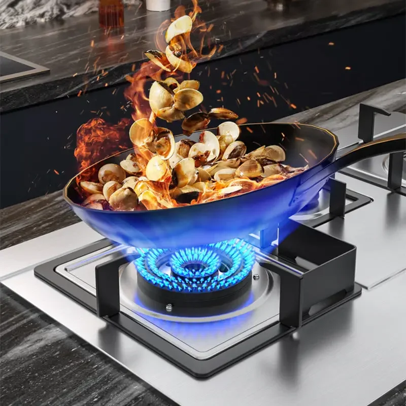 Hotata Three-Eye Gas Stove Embedded Household Desktop Three-Head Stove Liquefied Gas Natural Gas Stove