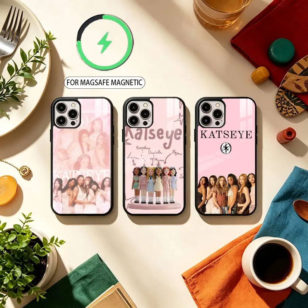K-KATSEYES Music Group  Phone Case For iPhone17,16,15,14,13,12,11 Plus,Pro Max Magnetic For Magsafe Wireless Charging