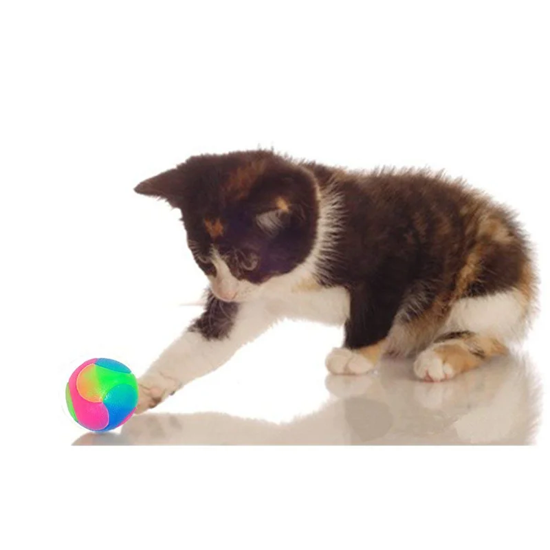 ABCA-Light Up Dog Balls Flashing Elastic Ball Glow In The Dark Interactive Pet For Puppy, Cats, Dogs 2 Inch (6X Balls)