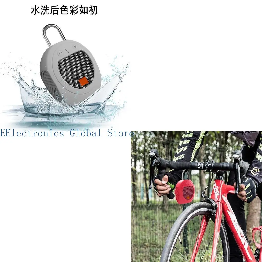 462B Silicone for Case Deformable Durable for-JBL Clip3 Clip 3 Speaker Soft Carrying