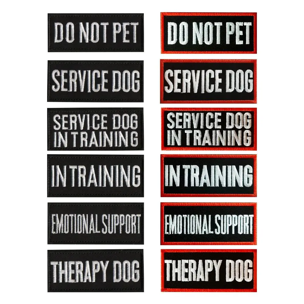 Service Dog Vest Embroideried DO NOT PET Therapy Dog In Trainning Sewing Military Tactical Decorative Embroidery Patches