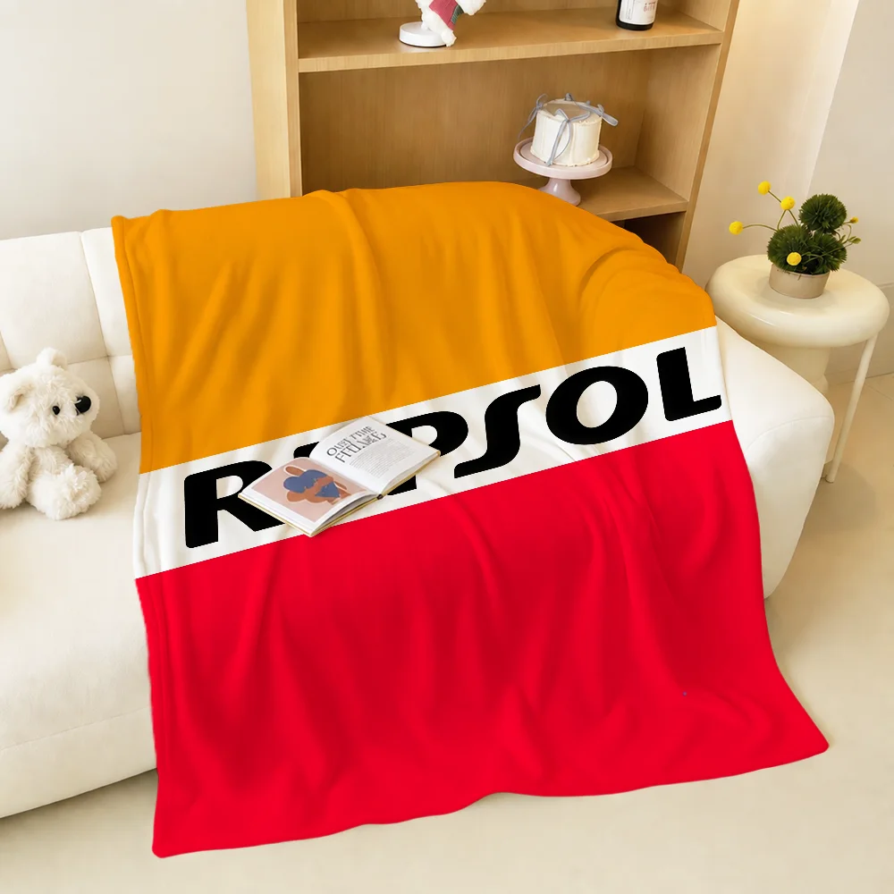 Fashion Cool Logo R-Repsols Blanket Warm Soft Plush Blanket For Sofa Living Room Nap Home Bedroom Travel Gift Flannel Pet Hogar