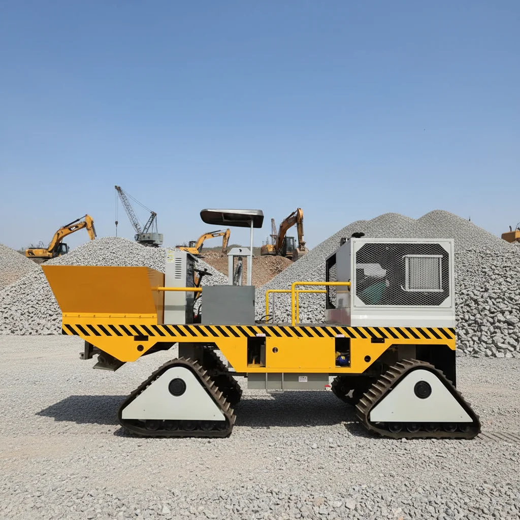 Custom Automatic  Concrete Curb Stone Maker Four-Track Slipform Paver Turbo Diesel Engine Automatic Road Gutter Forming Machine