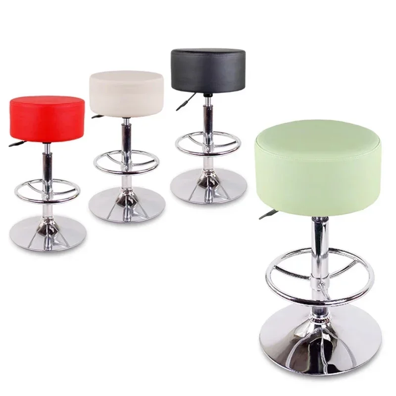 Hair Salon Counter Bar Stools Modern For Kitchen Pu Leather Swivel Adjustable Chair Hydraulic Rotate Stools