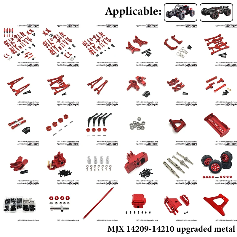 

Детали для обновления Mjx Hyper Go 14210/14209 — 1/14 RC автомобиль с ЧПУ, алюминиевый металлический передний рулевой компонент, аксессуары