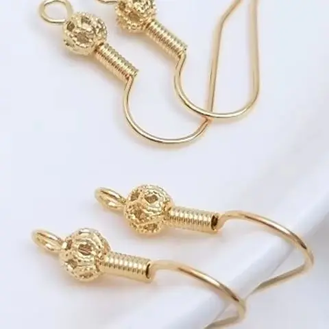 Позолоченный-полый-шариковый-ушной-крючок-14-карат-серьги-ручной-работы-своими-руками-аксессуары-для-ушей-материалы-ручной-работы-e062