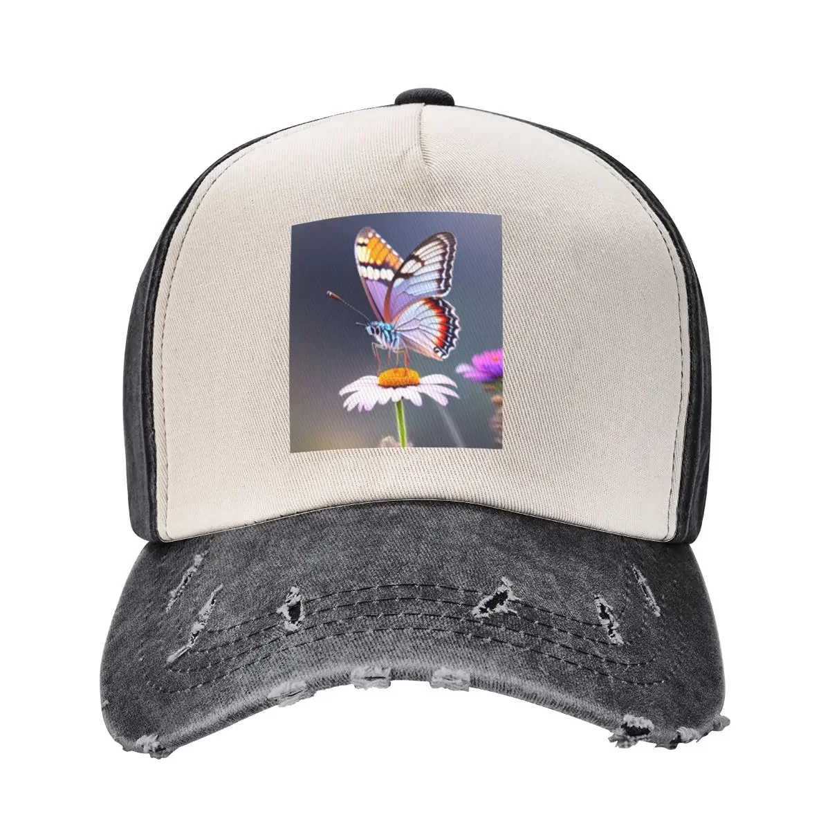 

butterfly on flower Baseball Cap foam party Hat hats on offer sun caps Women Beach Fashion Men's