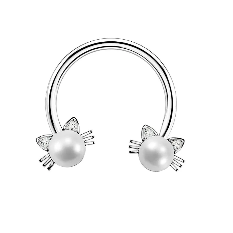 Paw Cat Hoop Earrings and Septum Ring, 1/4pc