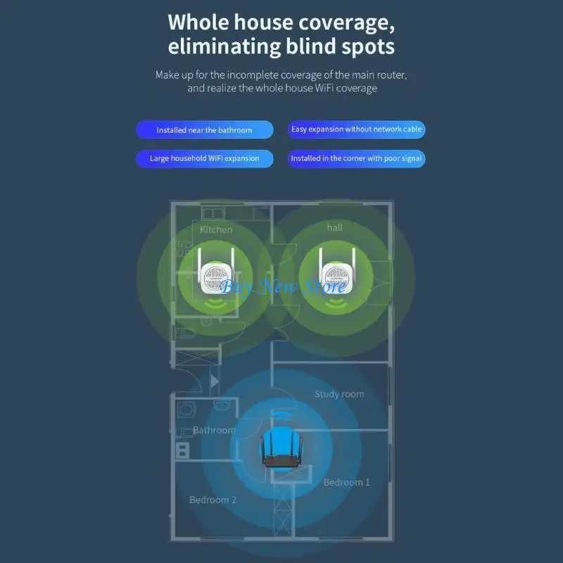 20ce Cải thiện cường độ tín hiệu của bạn với Tín hiệu mở rộng WiFi này tăng tốc độ 1200Mbps
