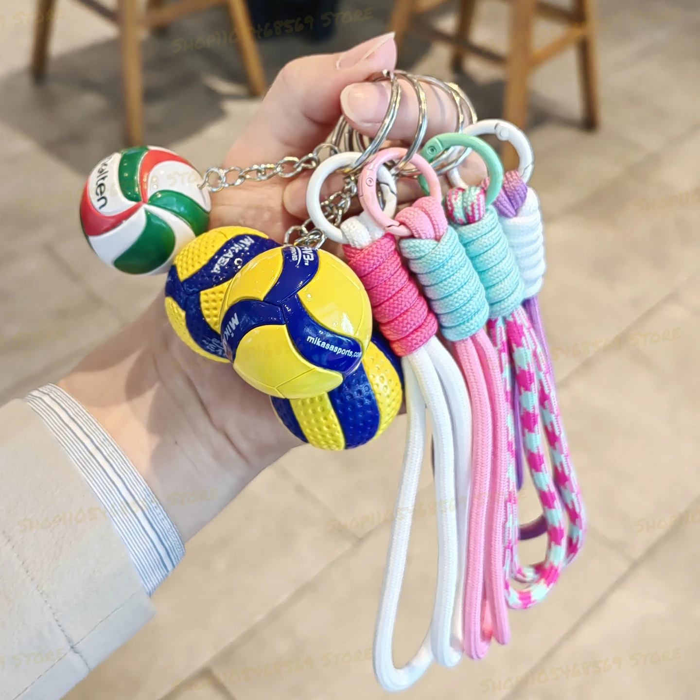

Party Gift New Volleyball Keychain Creative Backpack Pendant Suitable For Men And Women Backpack Chain Hanging