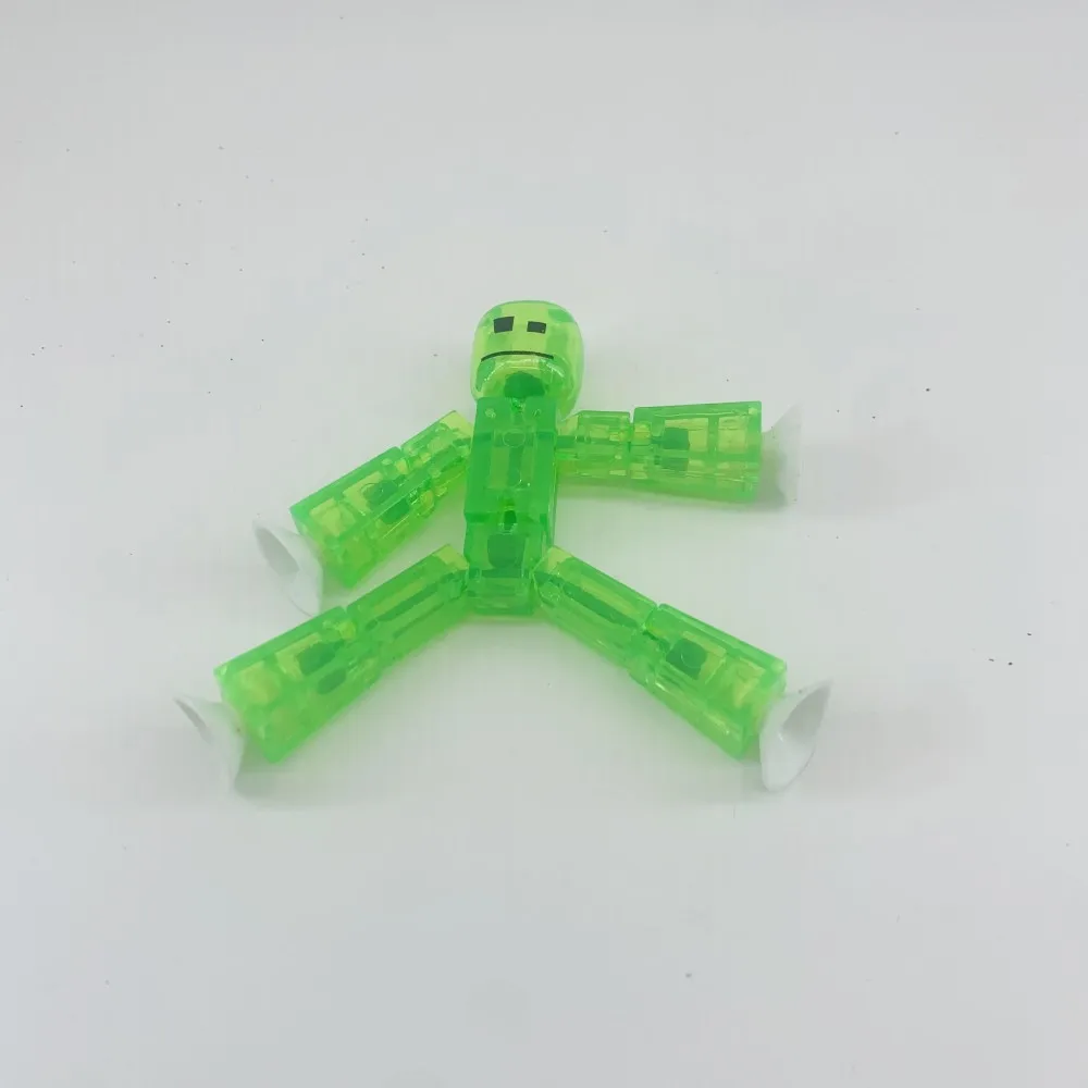 4pcs Stikbot Puppet Sucker Joint Puppet Freeze Action Figure Filming Animation Toys Tripod Green Screen