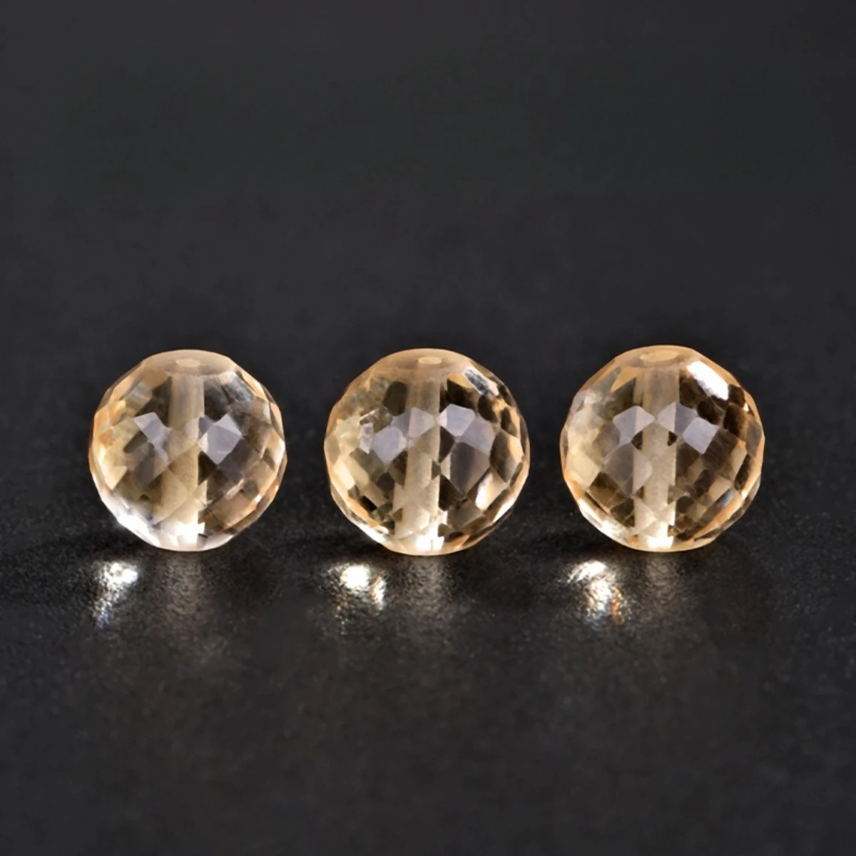 

5mm 7mm Faceted Natural Citrine Beads Not Dyed Not Enhanced