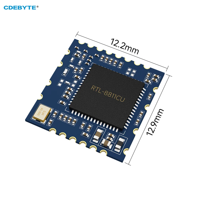 RTL8811CU 2.4GHz 5.8GHz WiFi Module 22dBm Stamp Hole CDEBYTE E103-RTL8811CU SDIO SMD Module Low Cost 22dBm 200m USB Interface