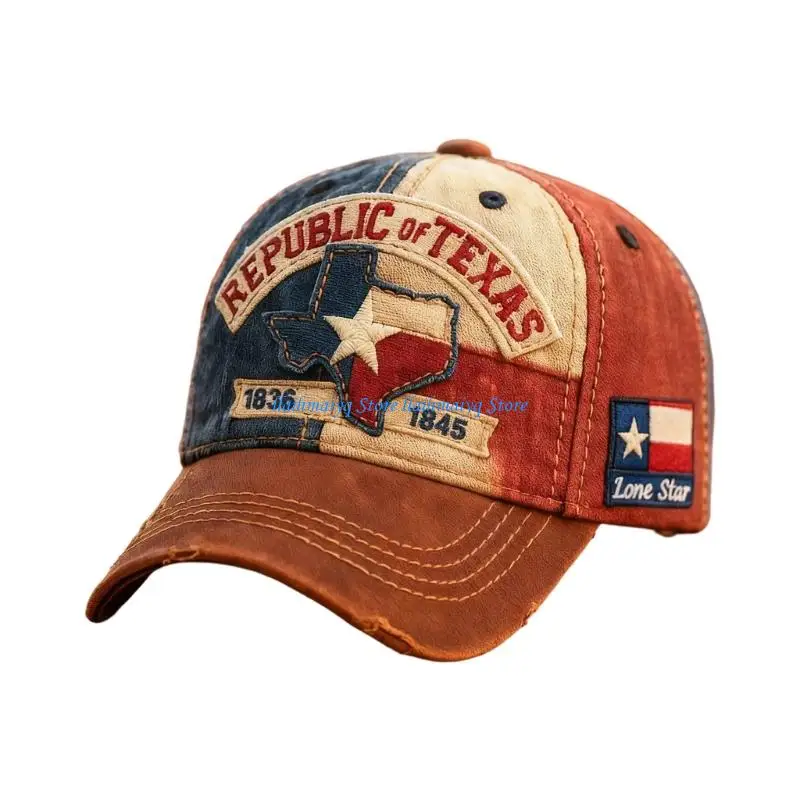 

573B Modern Embroidery Design Baseball Hat Stressed Adjustable Closure Lightweight