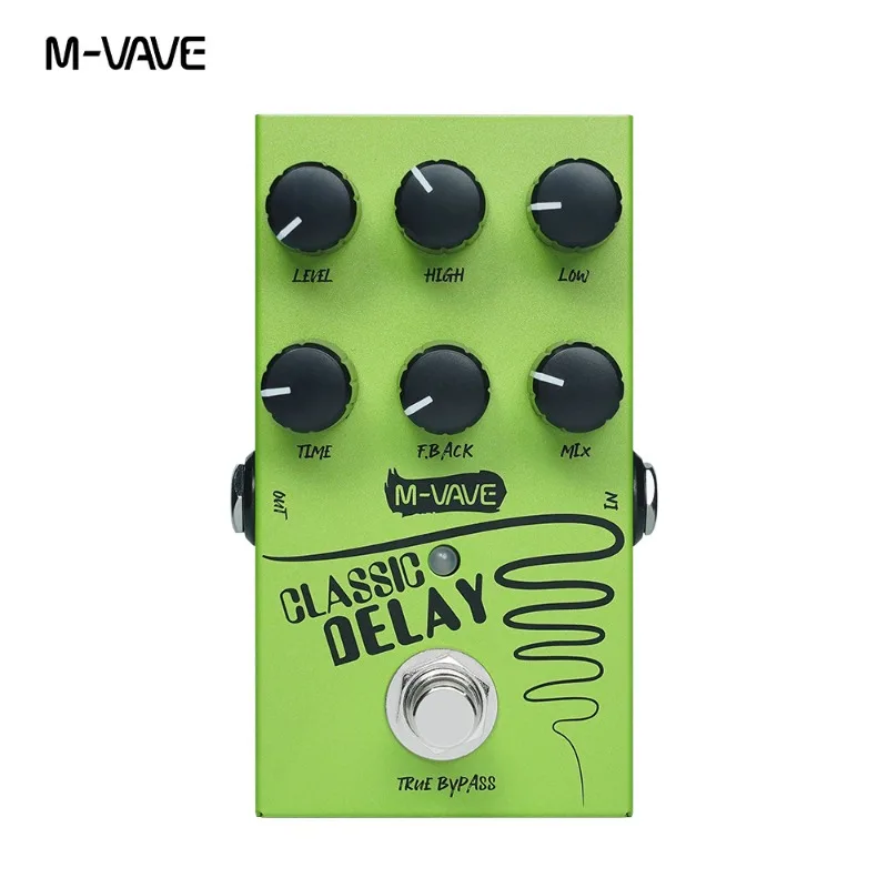 

M-vave Classic Delay Effect Pedal, True Bypass 600ms Delay Time Guitar Effects Pedal for Electric Guitar Bass