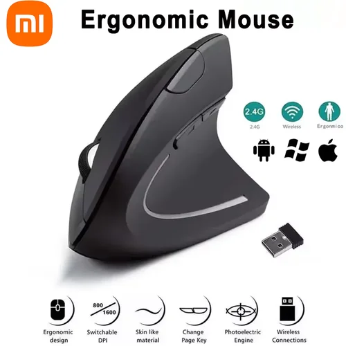 Ratón Xiaomi inalámbrico Bluetooth ergonómico recargable 2,4G ratón inalámbrico silencioso ratón de oficina para ordenador portátil Macbook Pro