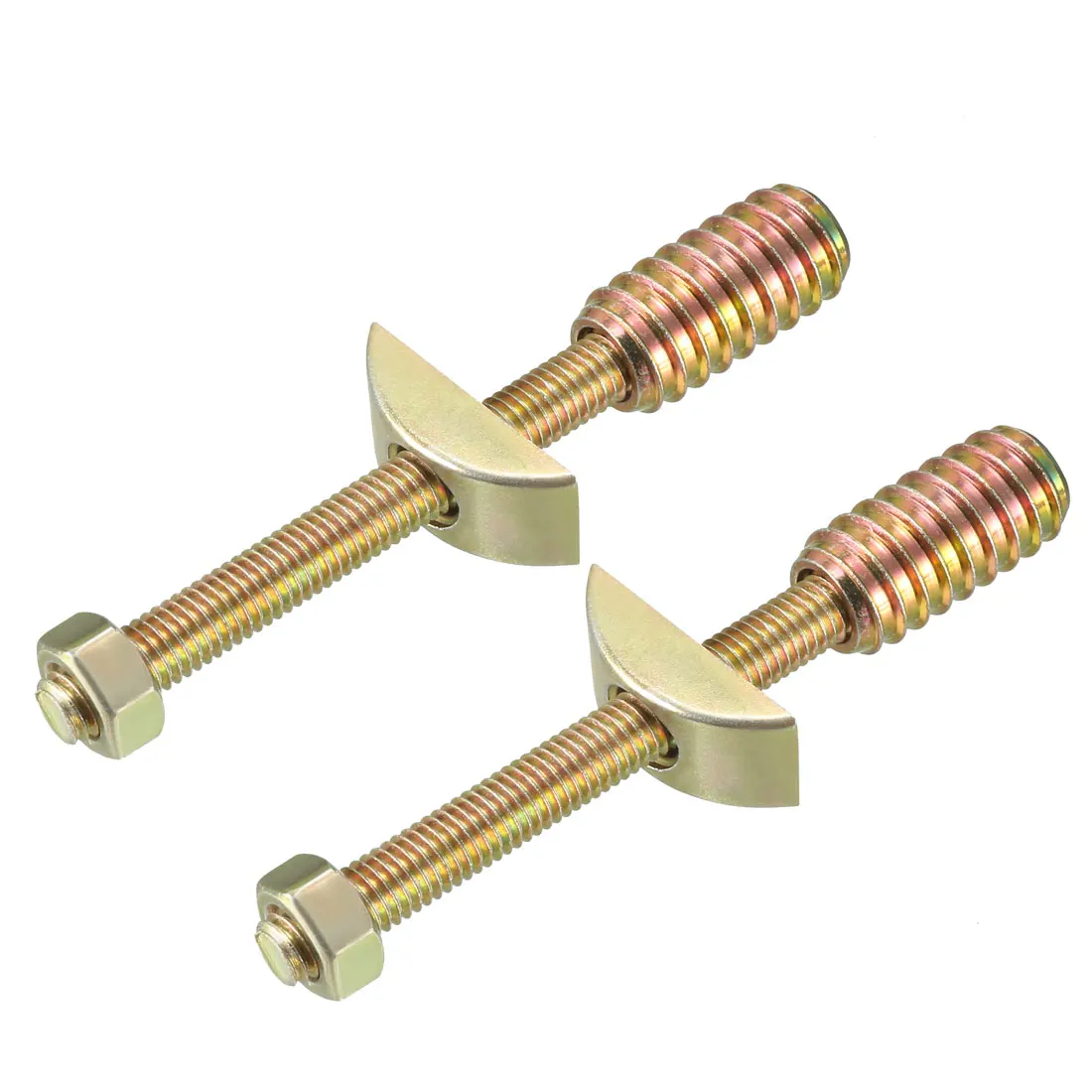 2/10 Sets Furniture Hardware Zinc Plated Half-Moon Nut Connecting Fitting Bronze Tone