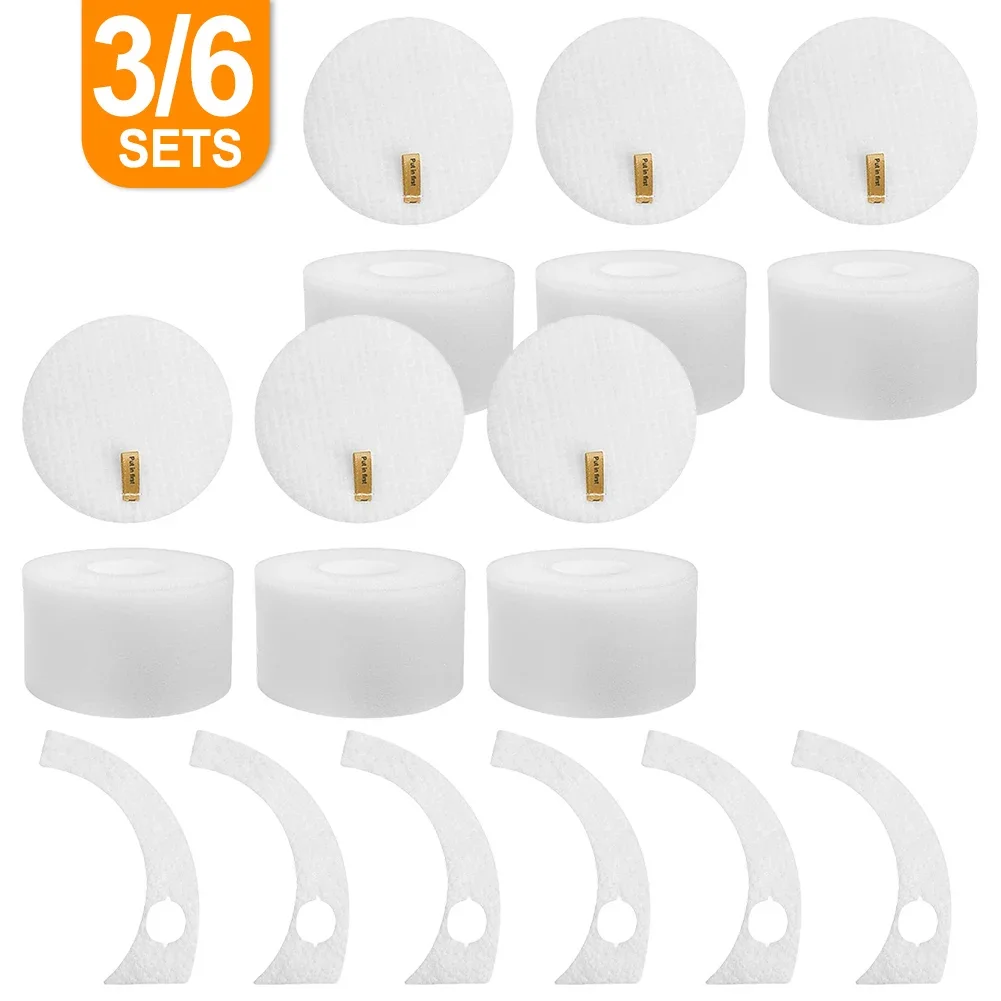 

3/6 Piece VS101 Foam Filter Kit Compatible with For Shark Vacuums Effective Filtration for MessMaster Wet Dry Vacuum