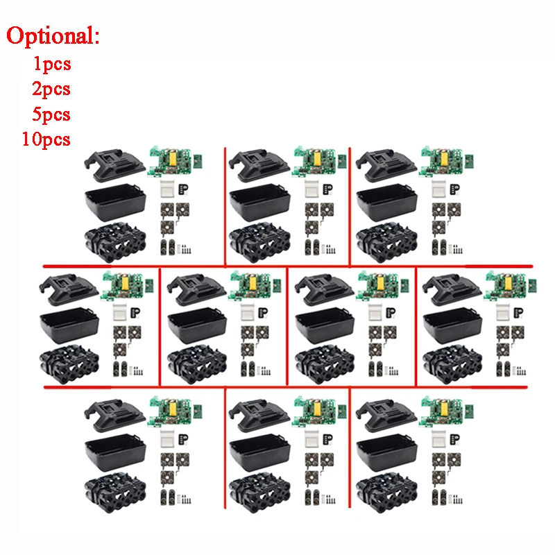 BL1830 Li-ion Battery Case Charging Protection Circuit Board Box PCB For Makita 18V 3.0Ah 6.0Ah LED Battery Indicator BL1860 BMS