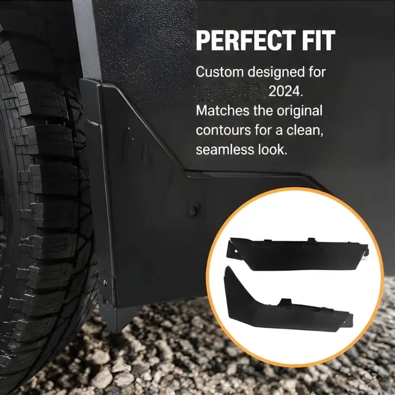 M76E 2024 Pickup-Türecken-Schmutzfänger-Kit mit 4 schwarzen ABS-Schutzvorrichtungen – Detail 5