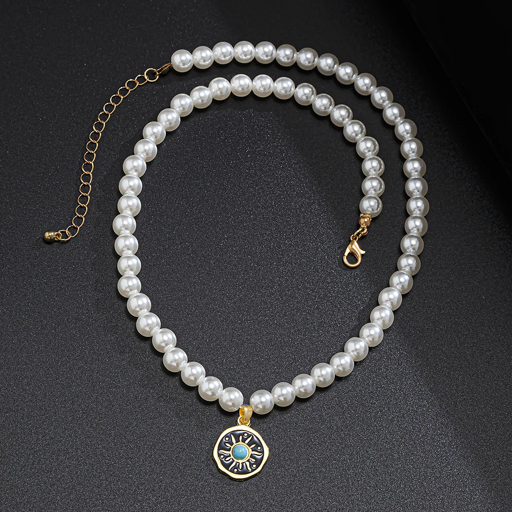 Retro Herren-Halskette aus Kokosnussmuscheln, Hip-Hop-Strandstil, mehrschichtige Halskette, böhmischer Schmuck, trendige Accessoires – Detail 2