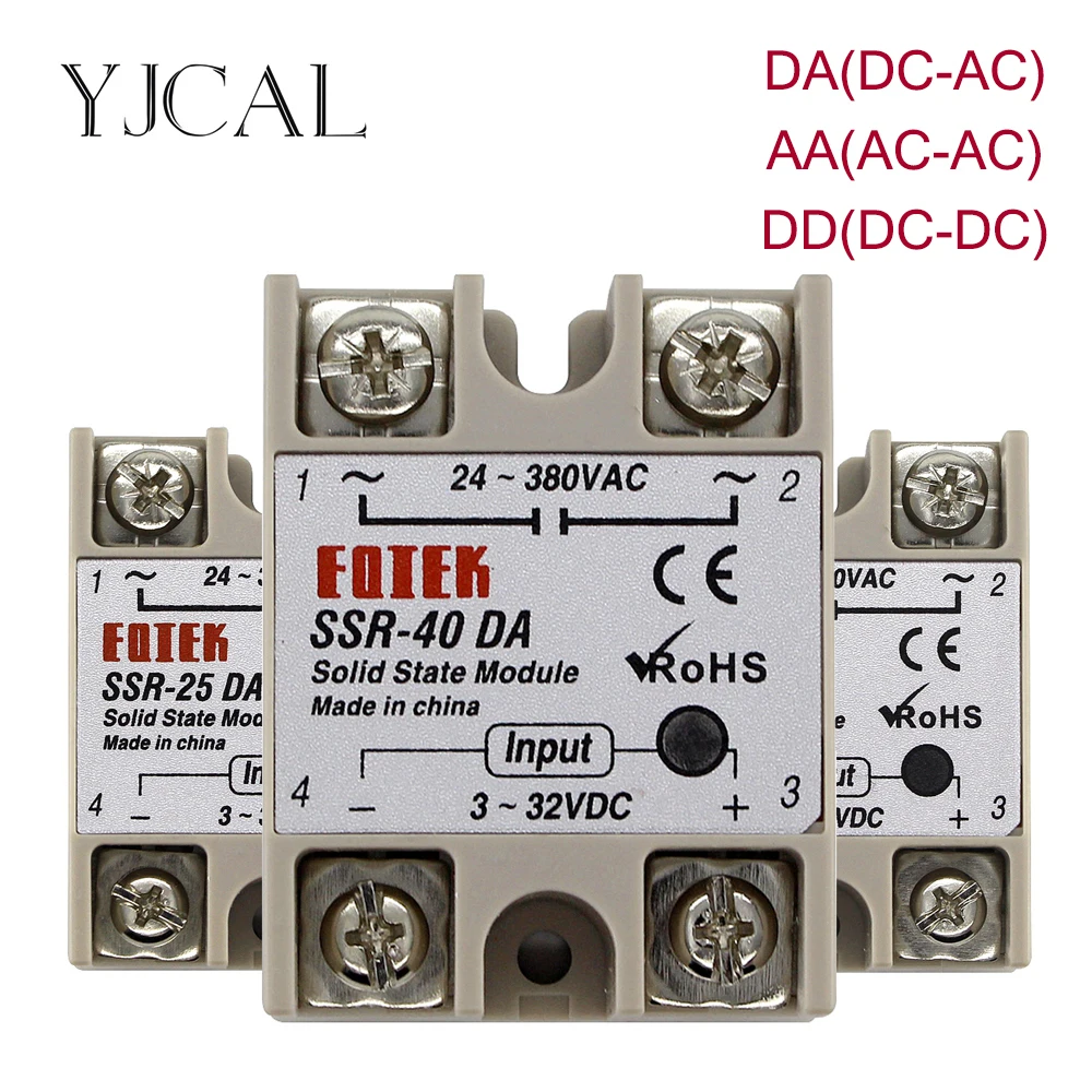 SSR-25DA SSR-40DA SSR-40AA 10A 25A 40A 60A 80A 100A esse DA AA Solid State citations Tech for PID Contrôle de la température de haute qualité