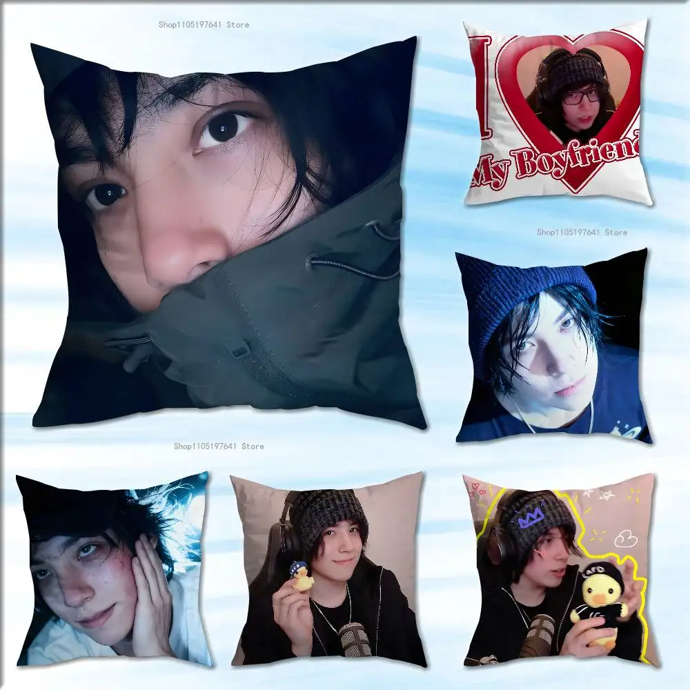 

Q-Quackity My Beloved Anime Celebrity Merchandise All-Match Printed Pillow Case Sofa Car Office Room Decoration Protector