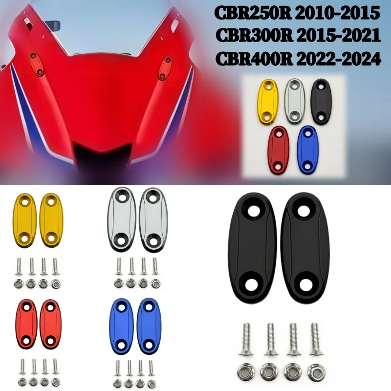 

NEW Motorcycle CBR250R CBR300R 400R Windscreen Driven Mirror Hole Cover Rear View Mirror Hole Block For cbr250r cbr300r cbr400r