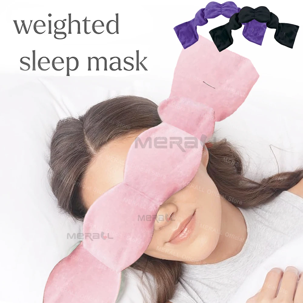 Weighted Sleeping Mask Blindfold Eye Patch Eyeshade Traveling Relaxation Shade Cover Sleep Eyes Mask Sleeping Aid Slaapmasker